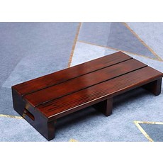 나무 책상발판 발받침대 컴퓨터 다리 거치대 받침 방수 와이드 서재, 07. 40x30x15 월넛 다리2개, 1개