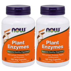NOW Foods 植物酵素素食膠囊, 120顆, 2罐