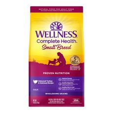 WELLNESS Complete Health 小型犬 有穀火雞肉燕麥配方配方, 1.81kg, 1個, no this value