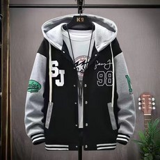 【】外套男青少年春秋季學生男孩寬鬆新款帥氣休閒學生運動棒球夾克速干透氣帽t運動連帽外套