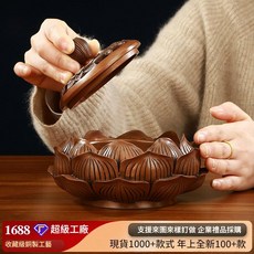 紫銅蓮花香爐 工藝品擺設, 1個