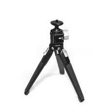 王冠 Cayer 卡宴 三段高度調整 標配冷靴口 雲台可拆卸, 1個, AH10 鋁合金手持桌面三腳架, AH10 鋁合金手持桌面三腳架