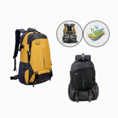 엘이레 아웃도어 등산가방 소형 방수 경량 스포츠 하이킹 배낭 여행 백팩 남녀공용 캠핑가방 출퇴근 백팩, 블랙