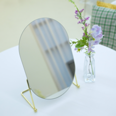 코지웰 회전 각도 조절 탁상거울, 골드