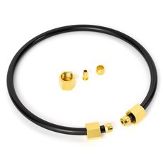 GASHER 38.1cm(15인치) 공기 압축기 언로더 튜브 키트 10개 1cm(3/8인치) 슬리브 페룰 압축 인서트 및 압축 너트 포함, 24" Tube 10PCS