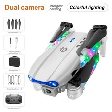 WiFi 실시간 전송 드론 접이식 HD카메라 쿼드콥터 기체, 1개, E99D Gray DualC 1B