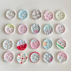 10PCS 18MM 귀여운 단추 용품 의류 장식 헤어 바느질 DIY 대 클립에 액세서, [00] 18mm, random