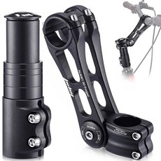 TOBWOLF 바이크 스템 라이저 및 조절 가능한 MTB 바이크 스템 범용 31.8mm 바이크 스템 각도 조절을 위한 90도 핸들바 스템 E-바이크 로드 바이크 BMX 바이크, 1개