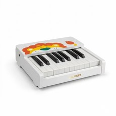 JALOKEE 18건반 캐릭터 원목 미니 피아노 아기 장난감 유아 첫 악기놀이 돌선물 어린이날선물, 1개, 아이보리 화이트