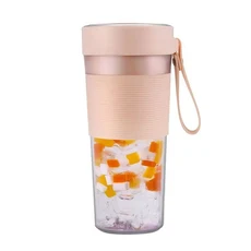 가정용 휴대용 소형 전기 믹싱 컵 TYPE-C 충전식 완벽방수 과일 착즙기, 01 CHINA, 01 85x85x195mm, 01 Pink