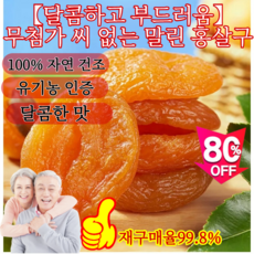 2025신상 [달콤하고 부드러움]무첨가 씨 없는 말린 홍살구/100% 자연 건조 + 유기농 인증/KC안전인증/달콤한 맛, 250g