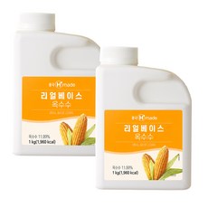 흥국 리얼 베이스 옥수수 1kg 시럽 농축액, 2개