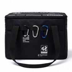 대용량 캠핑 수납가방 캠핑가방 박스형 다용도 캠핑용품 정리백, 1개, 2단, 30L 블랙