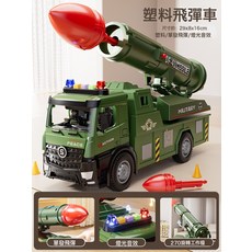 DFMEI 新款大號變形消防車玩具男孩合金雲梯車6噴水4兒童套裝汽車2歲, 1個, 【洲際導彈】按壓發射/旋轉升降工作臺「禮盒裝」:如圖