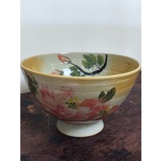 景德鎮 手工手繪陶瓷 高腳碗 牡丹蝴蝶, 商品主圖, 1個