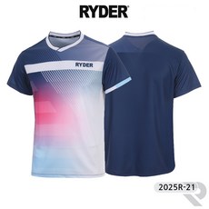 라이더 티셔츠 배드민턴 반팔 상의 남성 여성 게임웨어 네이비 핑크 블루 2025R-21
