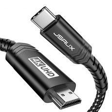 JSAUX C타입 to HDMI 4K UHD 60Hz Ver2.0 미러링 모니터케이블 블랙, 1개, 5m