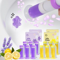 젤로크린 플라워 젤클리너 변기세정제 4박스(총12개입) 레몬향6p+라벤더향6p, 12개, 40g