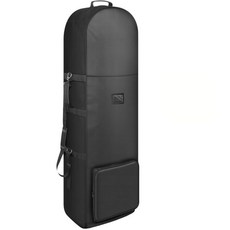 PGM 高爾夫滾輪航空包 摺疊收納 耐用滑輪, 黑色