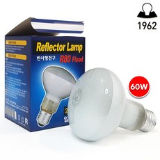 일광전구 반사형전구 반사구 E26 60w 파충류 식물 열전구 보온전구 스팟전구, 전구색, 1개