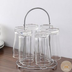 온빛마켓 컵걸이 스텐컵거치대, 실버