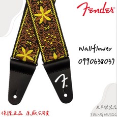 Fender 0990638037 黃色 Wallflower系列 背帶 吉他/貝斯, 1個, 990638037
