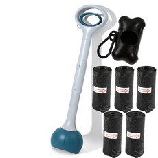 精選優品 撿便器 拾便器 折疊拾便器 拾便袋 剷屎神器 便攜折疊狗狗拾便器外出遛狗不臟手撿便器狗屎夾子家用剷屎, 70CM優雅綠（套餐二）, 1個