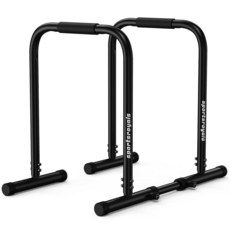 SPORTSROYALS DP3 딥 스테이션 조절 가능한 바 튼튼한 패럴렛 및 평행 181.4kg(400파운드) 안정적인 스탠드 홈 체육관 미용 상체 운동 장비용, 블랙-05