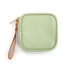 DEMDACO 전자 액세서리 테크 파우치 케이블 충전기 및 헤드폰용 케이스 여행 정리함 4 x 인치 세이지 그린, DEMDACO Electronic Accessories, Sage Green