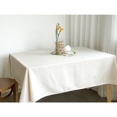대성섬유 광목 테이블보, 백아이보리, 270x 150cm, 1개