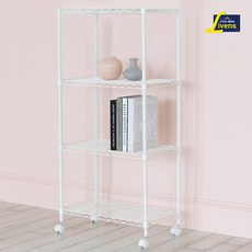 리벤스 메탈 철제 선반, 화이트, 4단