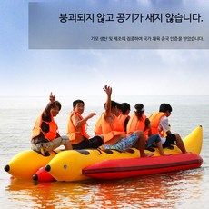 물놀이 에어 수영장 모델 수영 감성 A형 물놀이용품 워터 미끄럼틀 슬라이드, 1개, 단일 3인용 바나나 보트