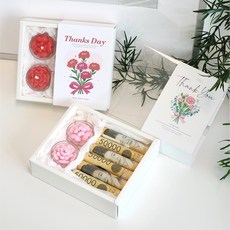어버이날 카네이션 용돈박스 용돈 선물 카네이션 캔들 선물세트, 핑크+문구 추가, Black Cherry+쇼핑백 추가 안함