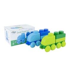 UNIPLAY抗菌軟積木交通系列小卡車組，安全無毒，激發想像力, 藍色、綠色, 1個