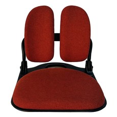 첼리스 트윈 접이식 휴대용 좌식의자 일식집 다다미방 허리 편한 바닥의자, 블랙+레드