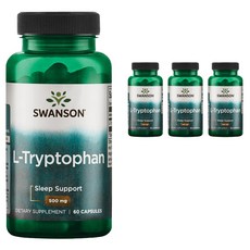 Swanson 斯旺森 左旋色胺酸膠囊 500mg, 60顆, 4罐