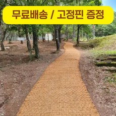 바닥쟁이 야자매트 폭 60cmX5M 두께 35t (고정핀 15개 증정) 코코넛 매트 공원 산책로 등산로 미끄럼 방지, 1개