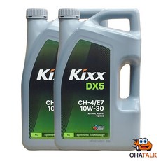 GS칼텍스 킥스 DX5 CH-4/E7 상용디젤 엔진오일 10W-30 6L, 2개