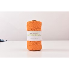 3mm 고급 마크라메실 순면우동사 100m 네트백 스트링 컬러우동실 코튼 브레이드 색실, 18-Orange