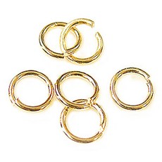 Bead 비즈부재료 누름볼 O링 구멍지프 랍스터고리 한세트, 골드 O링 (0.8x4-10g)