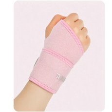 투니스 레터링 프린팅 엄지 손가락 스트랩 손목보호대 2개입, 핑크, 프리사이즈