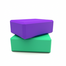 요가블럭 2종 세트 필라테스블럭 요가도구 필라테스 스트레칭 홈트 EVA, 1세트, 아메시스트 퍼플 + 민트