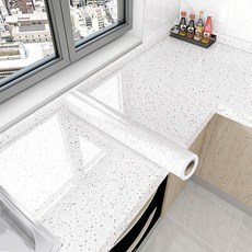 Homeeconomics Bruce 廚房防水防油貼紙，加厚自粘灶台面專用耐高溫牆紙, 1個, 南極冰川 特厚強粘 ,61cm*3.2米 拍多件連米髮貨