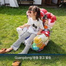 소파 의자 인형 수납 정리함 빈백 커버 스툴 보관, 원형 스툴 소파