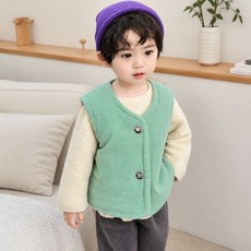 아동 골덴 덤블 조끼 어린이 유아 겨울 외출복 상의