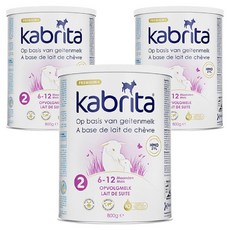 카브리타 프리미엄+ 산양 분유 2단계, 3개, 800g
