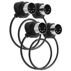 FORE 2팩 1피트/30cm 45도 대칭 각진 MIDI 케이블 좁은 공간을 위한 초소형 플러그 키보드/인터페이스/기타 멀티 이펙트와 호환되는 5핀 딘 1피트/30cm_16, 1ft Symmetry-Angle 2-Pack_1634, Black Symmetry-Angle