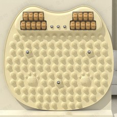 腳底按摩 TPE材質 附贈緩衝墊, 滾輪指壓板-米色, 1個