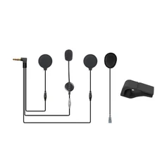 NOECI GoCom4 GoTalk4 Motrocycle 헬멧 인터콤 헤드셋 용 3.5mm 브래킷 마운트 클립, 02 1headphone-1clip