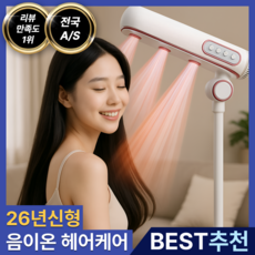 엠버젠 핸즈프리 스탠딩 헤어 드라이기 저소음 스탠드 드라이어 드라이기 거치대, 엠버젠 핑크